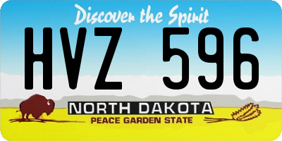 ND license plate HVZ596