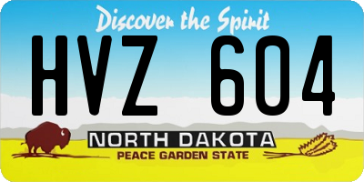 ND license plate HVZ604