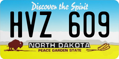 ND license plate HVZ609