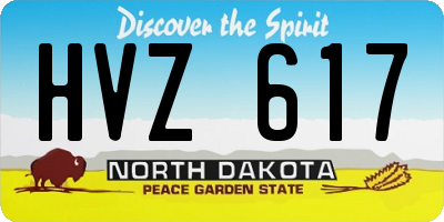 ND license plate HVZ617