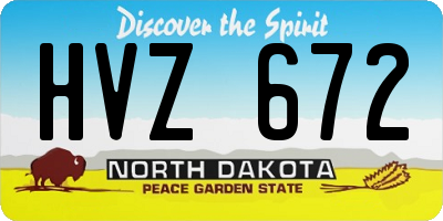ND license plate HVZ672
