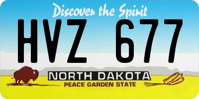 ND license plate HVZ677