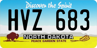 ND license plate HVZ683