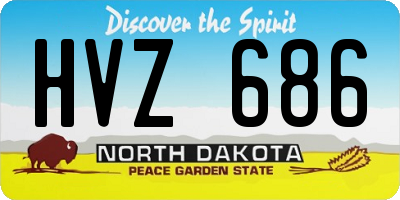 ND license plate HVZ686