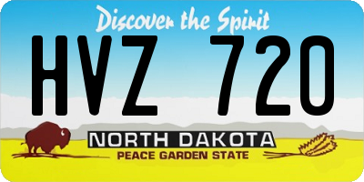 ND license plate HVZ720