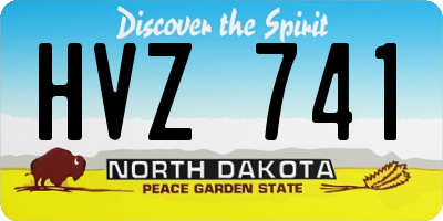 ND license plate HVZ741