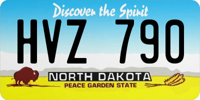 ND license plate HVZ790