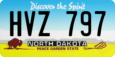 ND license plate HVZ797