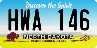 ND license plate HWA146