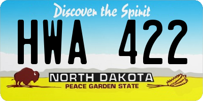 ND license plate HWA422