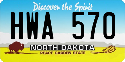 ND license plate HWA570