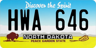 ND license plate HWA646