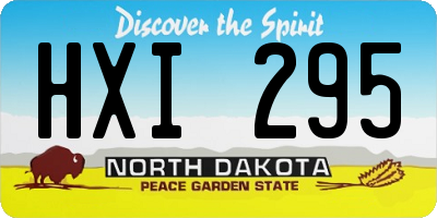 ND license plate HXI295