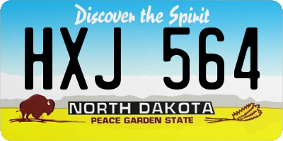 ND license plate HXJ564