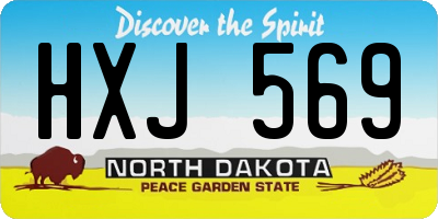 ND license plate HXJ569