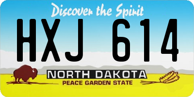 ND license plate HXJ614