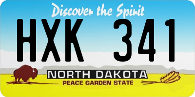 ND license plate HXK341