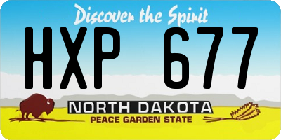 ND license plate HXP677