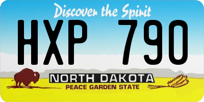 ND license plate HXP790