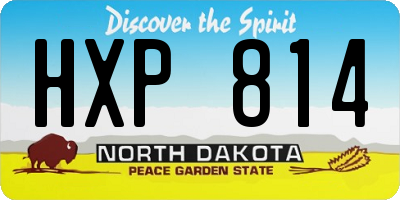 ND license plate HXP814