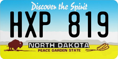 ND license plate HXP819