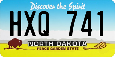 ND license plate HXQ741