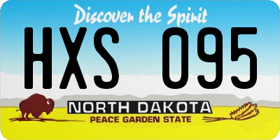 ND license plate HXS095