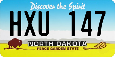 ND license plate HXU147