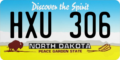 ND license plate HXU306