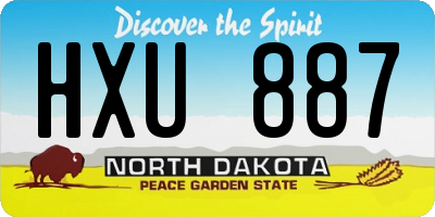 ND license plate HXU887