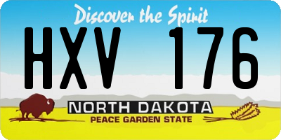ND license plate HXV176