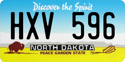 ND license plate HXV596