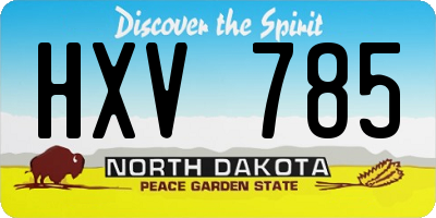 ND license plate HXV785