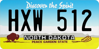 ND license plate HXW512