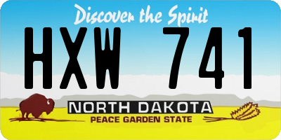 ND license plate HXW741