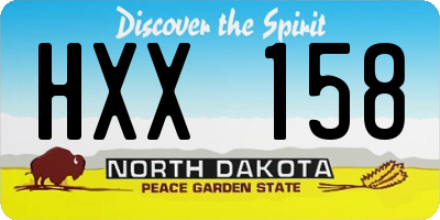 ND license plate HXX158