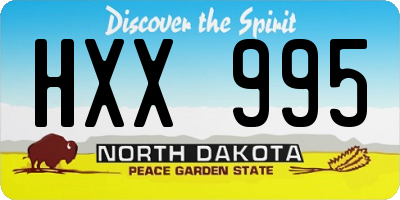 ND license plate HXX995
