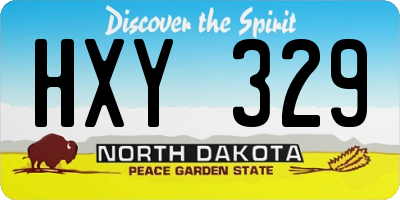 ND license plate HXY329
