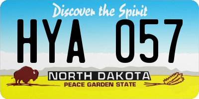 ND license plate HYA057