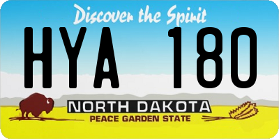 ND license plate HYA180