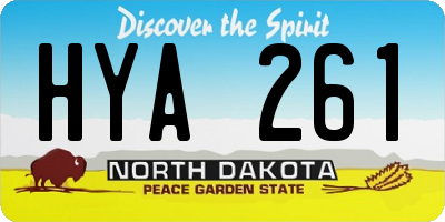 ND license plate HYA261