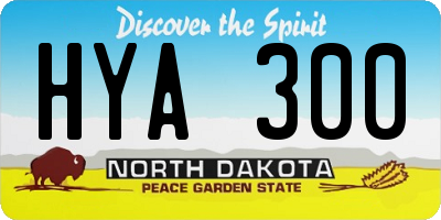 ND license plate HYA300