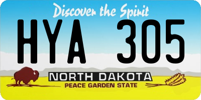 ND license plate HYA305