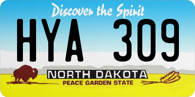 ND license plate HYA309