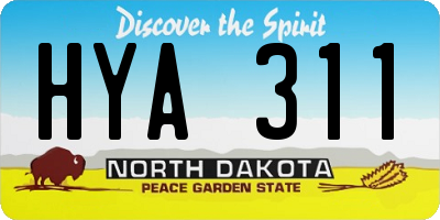 ND license plate HYA311