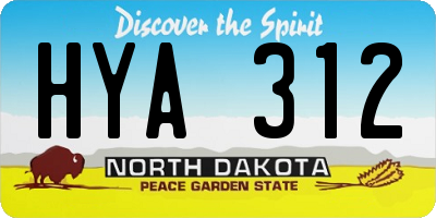 ND license plate HYA312