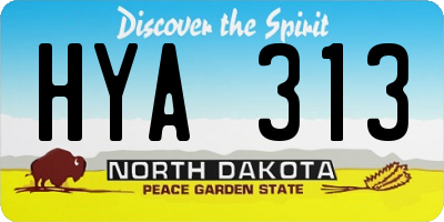 ND license plate HYA313