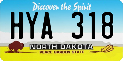 ND license plate HYA318
