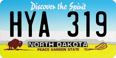 ND license plate HYA319