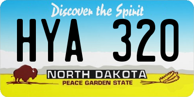 ND license plate HYA320